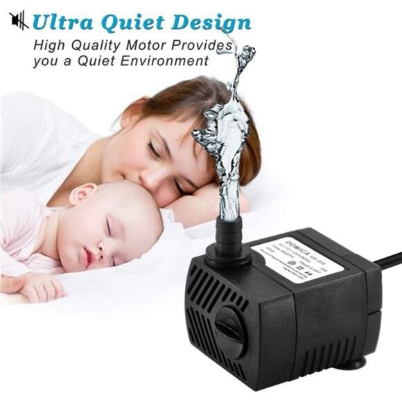 90 GPH Mini Submersible Pump, Small Fountain Pump (5W 350L/H) for water feature - Picture 2 of 7